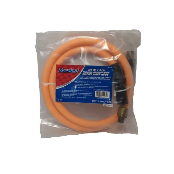 Duralast Swivel Whip Air Hose, 3/8 In. X 4 Ft. (1/4 In. NPTM  Swivel X 1/4 In.) - Picture 1 of 7